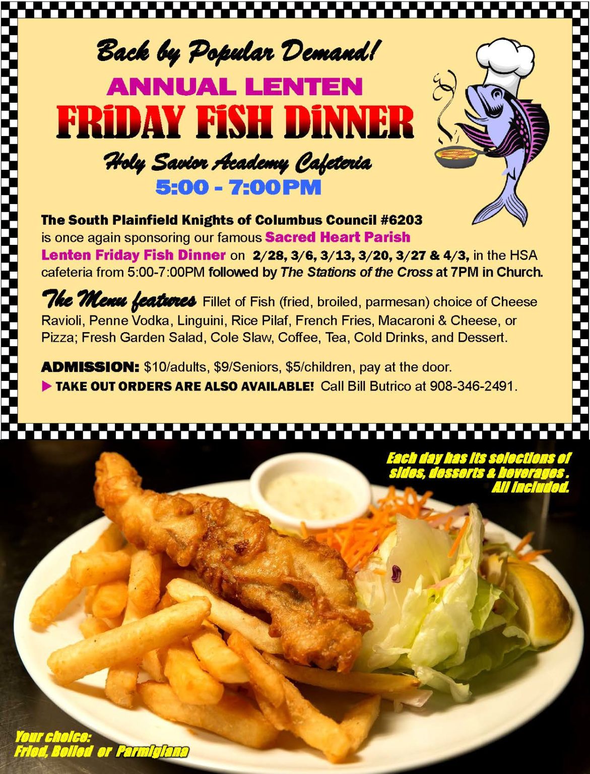 CANCELED Friday Fish Dinner Church of the Sacred Heart